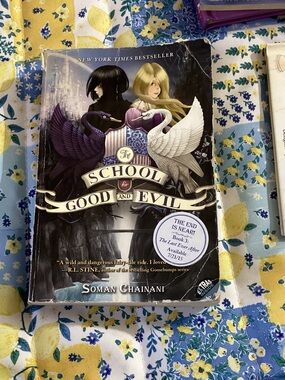 The School for Good and Evil Paperback — Black, White & Purple Cover